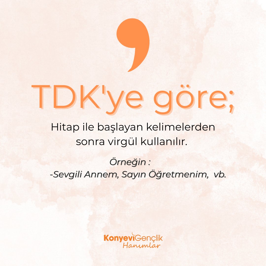 Bugün virgülün az bilinen kullanım alanlarından birini öğrenelim...