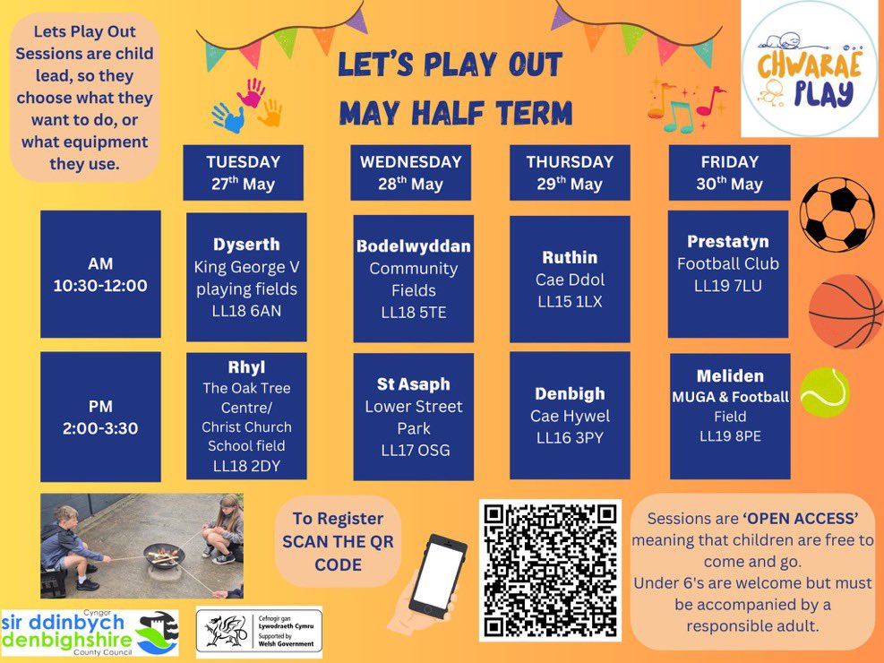 DCCPlayRangers's tweet photo. Join us for FREE over the May Half Term 😊 https://t.co/iyZW3tfWvt