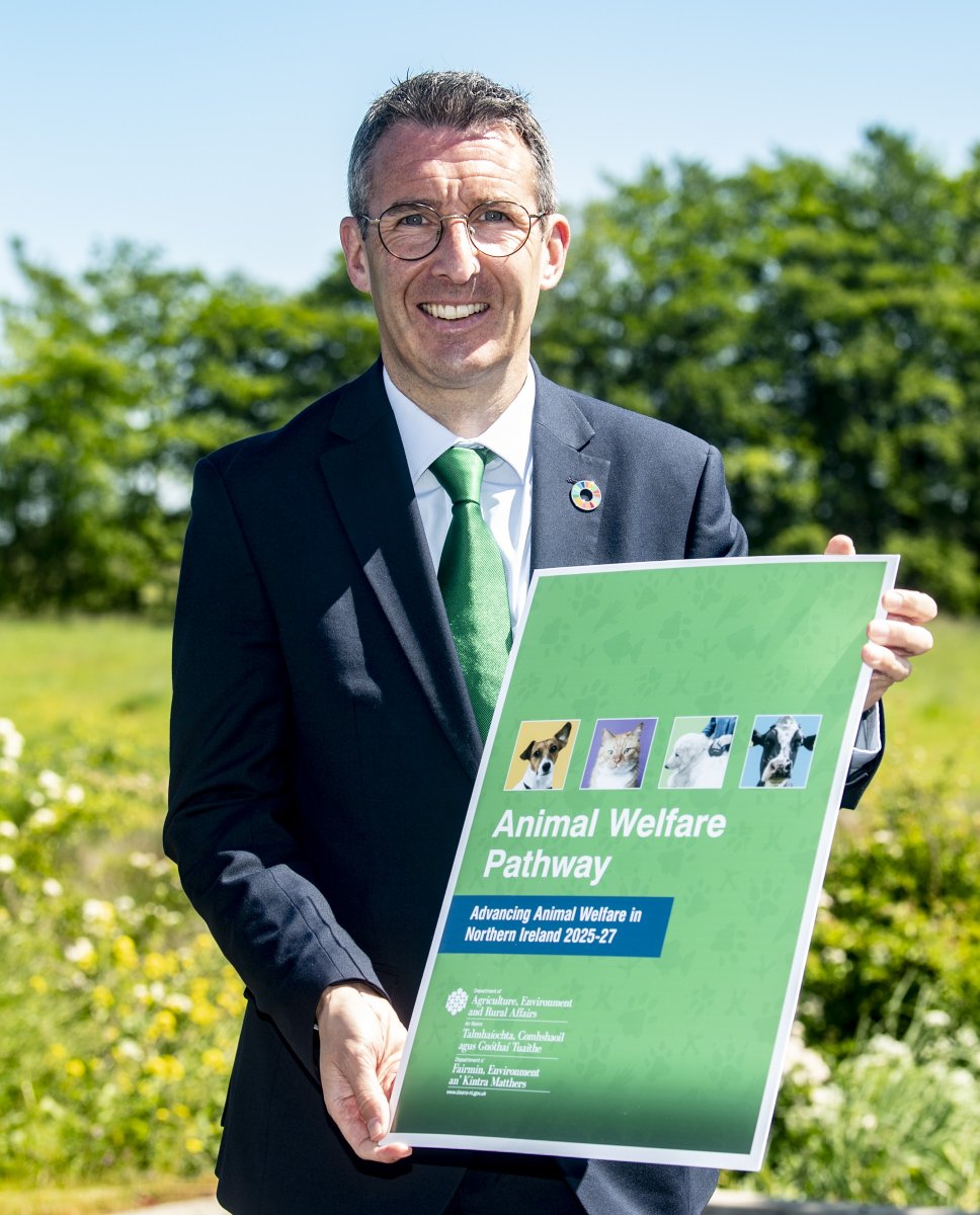 DAERA (@daera_ni) on Twitter photo Minister of Agriculture, Environment and Rural Affairs, <a href="/AndrewMuirNI/">Andrew Muir MLA</a> , has today published his ambitious 10-point plan to improve animal welfare through a series of impactful reforms.
More at daera-ni.gov.uk/news/muir-sets… Minister of Agriculture, Environment and Rural Affairs, <a href="/AndrewMuirNI/">Andrew Muir MLA</a> , has today published his ambitious 10-point plan to improve animal welfare through a series of impactful reforms.
More at daera-ni.gov.uk/news/muir-sets…
