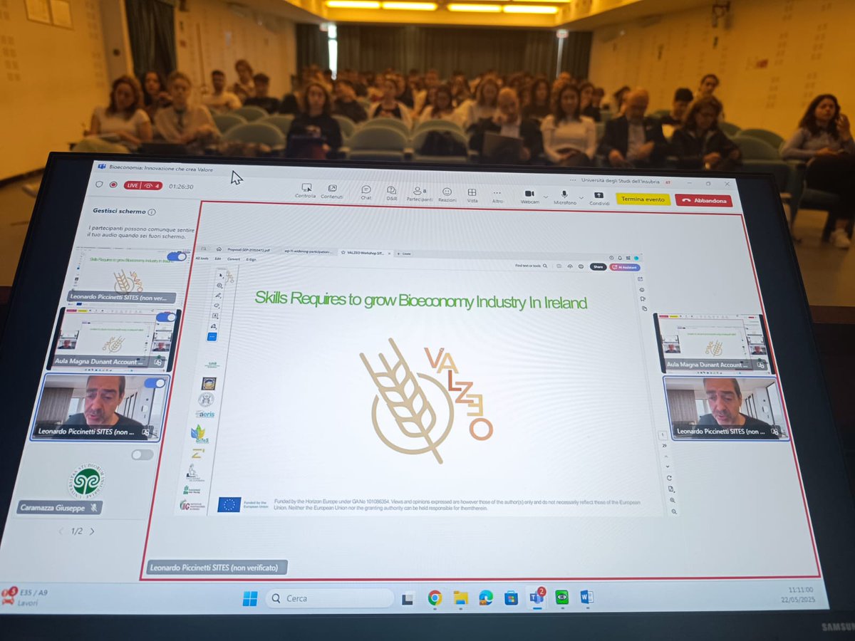 Today #VALZEO was presented by Leonardo Piccinetti at Italy’s #Bioeconomy Day! Turning #waste into #solutions! 🌱🌍 bit.ly/43qCHVT #HorizonEU
