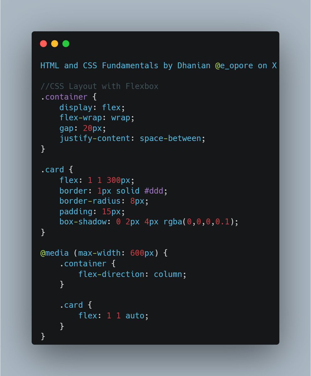 e_opore's tweet photo. HTML and CSS Fundamentals

Get the HTML,CSS &amp; JS ebook; https://t.co/HxHsxES6KK https://t.co/0yAKpK6Tb7