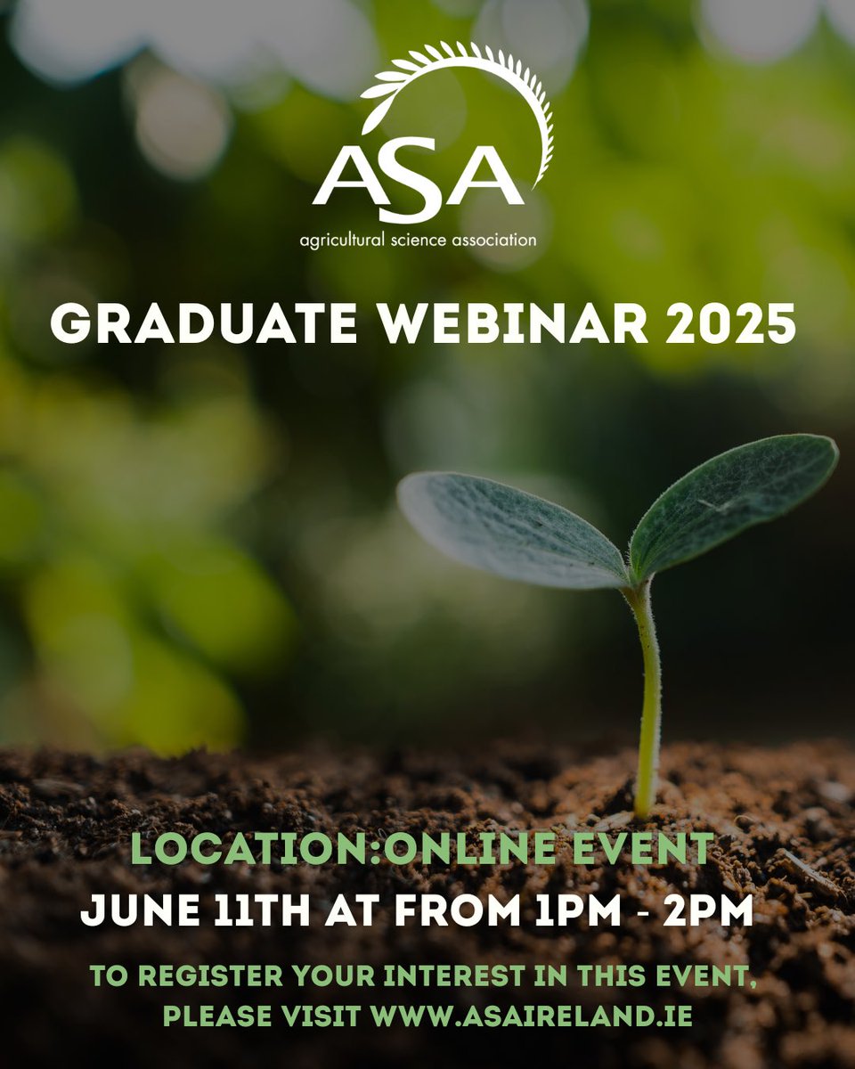 🎓 Join the ASA Graduate Webinar on Wednesday, 11th June at 1pm!

This online event is free for ASA members.
Non-members can attend for just €10

Register now:
👉 asaireland.ie/asa-graduate-w…