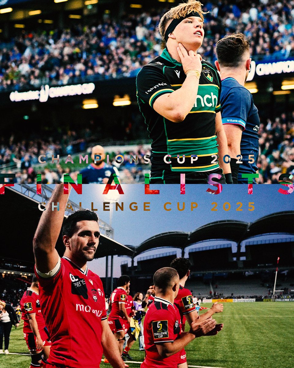 Macron (@macronsports) on Twitter photo The tension rises. The adrenaline doesn't let you sleep. Dreams and hopes overlap in one place: the Principality Stadium. Best of luck to <a href="/SaintsRugby/">Northampton Saints ๐</a> and <a href="/LeLOURugby/">LOU Rugby</a>, engaged in the
<a href="/ChampionsCup/">Investec Champions Cup</a> and <a href="/ChallengeCup_/">EPCR Challenge Cup</a> finals!
Read more: bit.ly/4ku4wn5
#BecomeYourOwnHero The tension rises. The adrenaline doesn't let you sleep. Dreams and hopes overlap in one place: the Principality Stadium. Best of luck to <a href="/SaintsRugby/">Northampton Saints ๐</a> and <a href="/LeLOURugby/">LOU Rugby</a>, engaged in the
<a href="/ChampionsCup/">Investec Champions Cup</a> and <a href="/ChallengeCup_/">EPCR Challenge Cup</a> finals!
Read more: bit.ly/4ku4wn5
#BecomeYourOwnHero