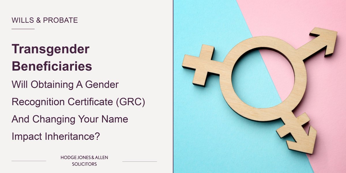 A legal name or gender change is an important step in affirming identity, but could it affect #inheritance?

Trainee Solicitor, Scarlett Roberts explores how #Wills using outdated names or gendered terms could unintentionally exclude beneficiaries. 

#TransEquality #LegalAdvice