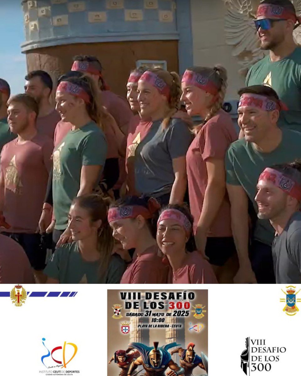 SBallesta9's tweet photo. 🤔¿Quieres participar en el VIII DESAFIO DE LOS 300?
🙌Esfuerzo, espíritu de equipo, superación
¡INSCRÍBETE, ESTÁS A TIEMPO!
✍️https://t.co/WHG5e74eOz
🚨RECUERDA: HASTA EL 25 DE MAYO
#Ceuta2025 #DeporteEnCeuta #TurismodeCeuta #VIIIDesafíodelos300 #ElDesafíodelos300 https://t.co/qyhvDoH12P