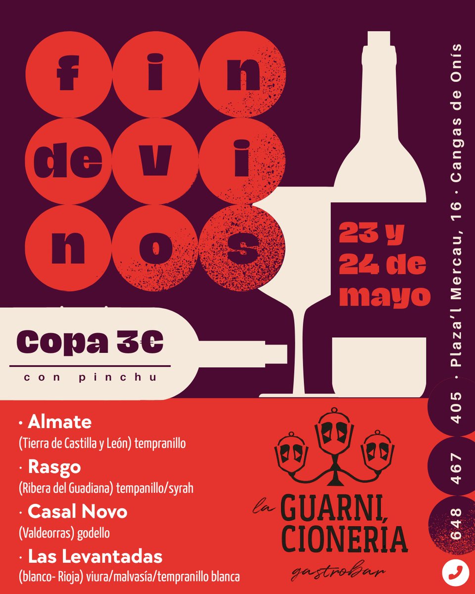 Cuatro cosicas para este finde, eperamos que os gusten. 🍷🥂