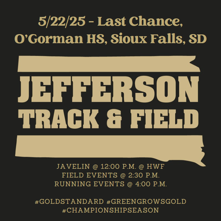 SFJeffersonxctf's tweet image. 🏃Meet Day🏃‍♀️
📍Last Chance, O&apos;Gorman HS, Sioux Falls, SD
📊Live Results: dakotatiming.anet.live/meets/45345