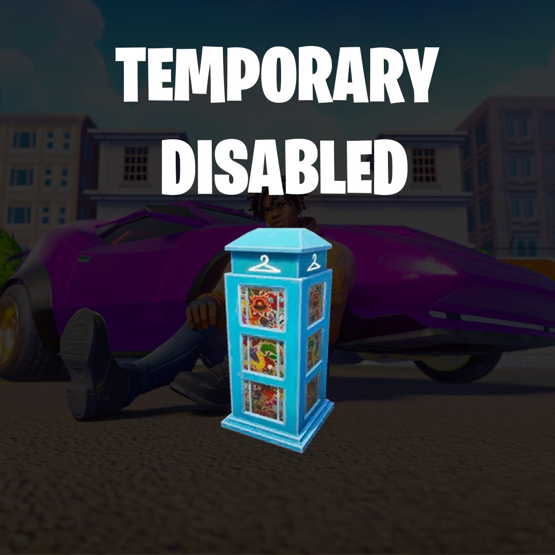 Due to an issue, we have temporarily disabled the changing booth.