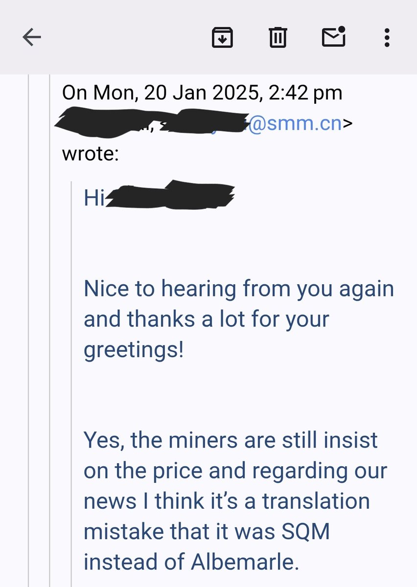 sjlasx's tweet photo. Rodney, agree re forecast CAGR too bearish.

Mt Holland recoveries trending nicely.

Context is required re grade: $SQM sold 16kt Mt Holland SC at auction mid Jan @ 5.58% (misreported by SMM as $ALB Wodgina).

Aus rampup peer $LTR sold avg 5.2% Mar Qtr (5.1 produced).

#Lithium https://t.co/cJjYUBe0hn