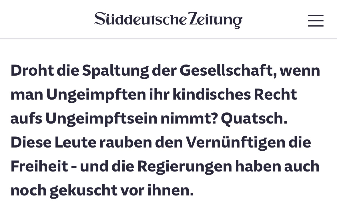 _horizont_ (@hori_____zont) on Twitter photo <a href="/SZ/">Süddeutsche Zeitung</a> <a href="/rheingoldkoeln/">rheingold institut</a> „Wie lässt sich das ändern?“
>>>
Es ist grotesk, dass die Süddeutsche Zeitung diese Frage stellt.
Rückblick: <a href="/SZ/">Süddeutsche Zeitung</a> <a href="/rheingoldkoeln/">rheingold institut</a> „Wie lässt sich das ändern?“
>>>
Es ist grotesk, dass die Süddeutsche Zeitung diese Frage stellt.
Rückblick:
