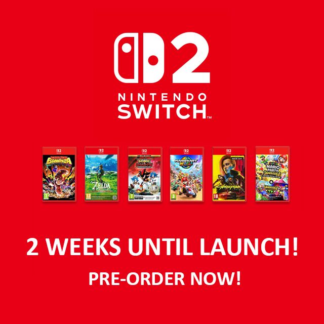 ⏳ 2 Weeks Until Launch: PRE-ORDER your Nintendo Switch 2 Console Now! buff.ly/0bqVmHF