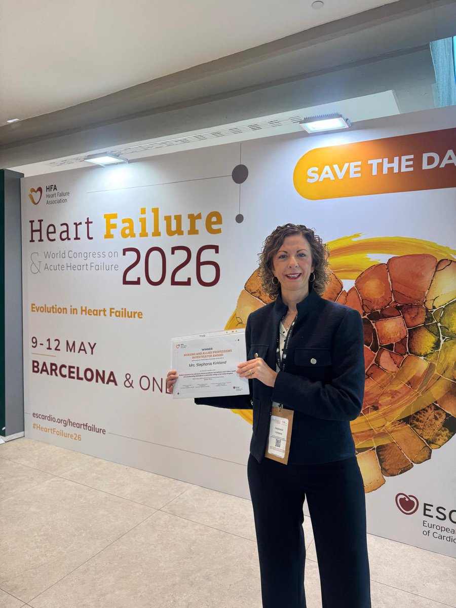 British Society for Heart Failure #theFword (@bsheartfailure) on Twitter photo Huge Congratulations to Stephanie Kirkland from <a href="/nhsuhcw/">UHCW NHS Trust</a> winner of the #ACNAP investigator award at #HFA2025
#CNSvalue
#NursingResearch #25in25 Huge Congratulations to Stephanie Kirkland from <a href="/nhsuhcw/">UHCW NHS Trust</a> winner of the #ACNAP investigator award at #HFA2025
#CNSvalue
#NursingResearch #25in25