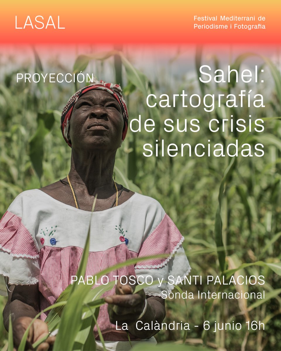 LASAL (@lasalfest) on Twitter photo El viernes 6 de junio a las 16.00h estaremos acompañando a <a href="/PavlobskiRoisen/">Pablo Tosco</a> y <a href="/SantiPalacios/">Santi Palacios</a> de <a href="/SondaInt/">Sonda Internacional</a> en una charla única sobre las crisis del Sahel.
T’hi esperem. El viernes 6 de junio a las 16.00h estaremos acompañando a <a href="/PavlobskiRoisen/">Pablo Tosco</a> y <a href="/SantiPalacios/">Santi Palacios</a> de <a href="/SondaInt/">Sonda Internacional</a> en una charla única sobre las crisis del Sahel.
T’hi esperem.