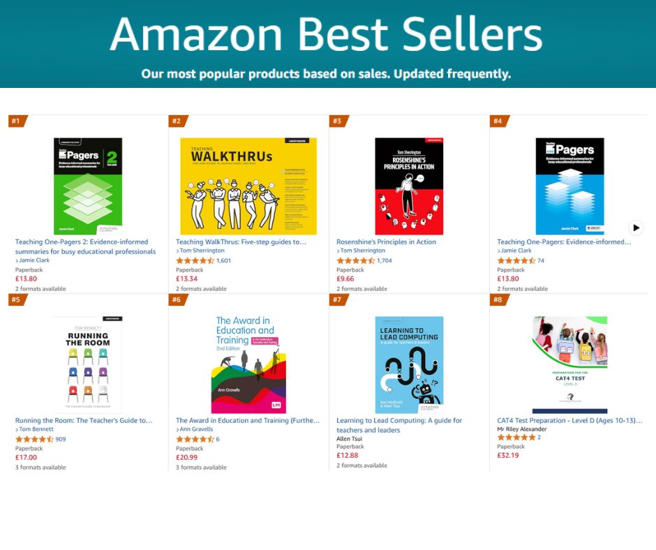 ๐ค MRM ๐ฎ๐ช (@mrmict) on Twitter photo Strange experience seeing our book <a href="/TsuiAllen/">Allen Tsui</a> 'Learning to Lead Computing' #7 on Amazon.
Truly humbled to be nearby to books by the incredible <a href="/XpatEducator/">Jamie Clark</a>, <a href="/teacherhead/">Tom Sherrington</a>
You can still get your copy here: bit.ly/L2LCo
<a href="/JohnCattEd/">John Catt Educational from Hachette Learning</a> #computing #edutwitter #education Strange experience seeing our book <a href="/TsuiAllen/">Allen Tsui</a> 'Learning to Lead Computing' #7 on Amazon.
Truly humbled to be nearby to books by the incredible <a href="/XpatEducator/">Jamie Clark</a>, <a href="/teacherhead/">Tom Sherrington</a>
You can still get your copy here: bit.ly/L2LCo
<a href="/JohnCattEd/">John Catt Educational from Hachette Learning</a> #computing #edutwitter #education