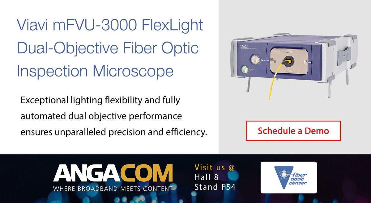 The Viavi mFVU-3000 FlexLight Dual-Objective Connector Microscope sets a new standard in optical interface inspection.

Schedule a demo during #ANGACOM at Booth F54 in Hall 8: bit.ly/4cTxSIO
Not attending ANGA COM? Request a quote here: bit.ly/3YXyl77