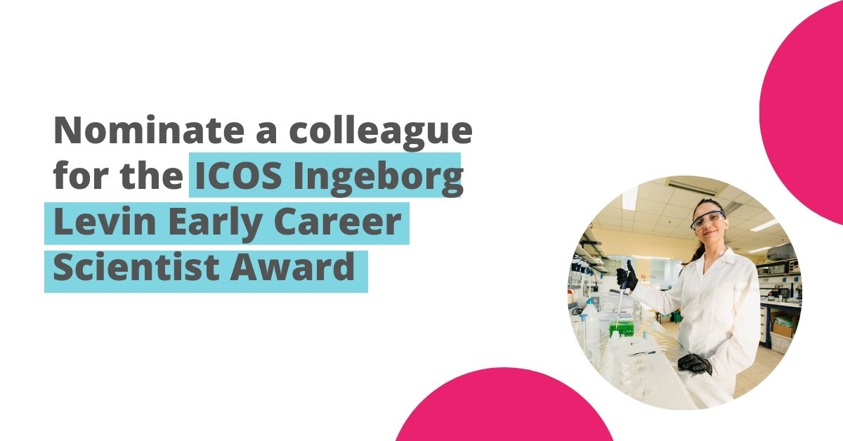 ICOS RI (@icos_ri) on Twitter photo Do you know a brilliant colleague working with greenhouse gases in the #atmosphere, #ecosystem or #ocean domain? 🙋 Now is the time to nominate them for the ICOS Ingeborg Levin Early Career Scientist Award! 🏅 Nominations close on 30th May. 
Read more: icos-cp.eu/about/opportun… Do you know a brilliant colleague working with greenhouse gases in the #atmosphere, #ecosystem or #ocean domain? 🙋 Now is the time to nominate them for the ICOS Ingeborg Levin Early Career Scientist Award! 🏅 Nominations close on 30th May. 
Read more: icos-cp.eu/about/opportun…