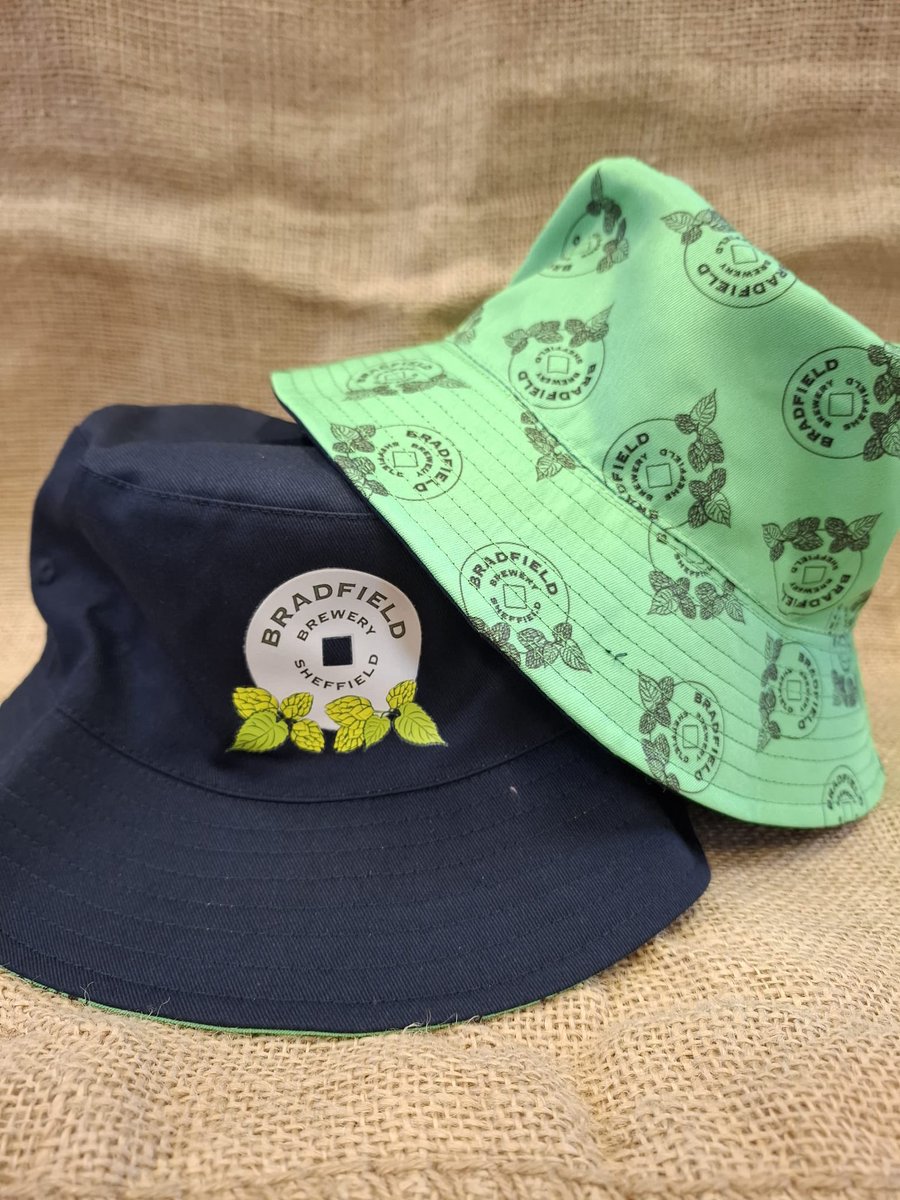 New merchandise now available! As modelled by the lovely Ted &amp; Pip; reversible bucket hats now in store just in time for festival season 🍻

#festivalvibes #buckethat #petlovers