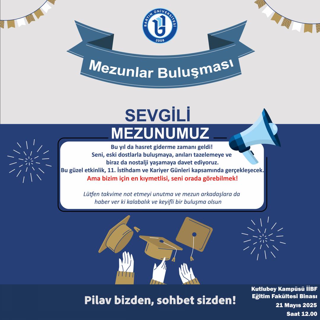 Tasarım Bölümü öğretim elemanları ve mezunlarımızla 11. İstihdam ve Kariyer Günleri kapsamında düzenlenen Mezunlar Buluşmasına katılım sağladık. <a href="/baruedutr/">Bartın Üniversitesi</a> <a href="/uzun_orhan/">ORHAN UZUN</a> <a href="/bartin_myo/">Bartın Üniversitesi Bartın Meslek Yüksekokulu</a> <a href="/GencLermi/">Ayşe Genç Lermi</a> <a href="/AySevvalAy/">Şevval Ay Güneş</a> <a href="/sahinndursun/">Şahin Dursun</a> <a href="/msemih_saraoglu/">MustafaSemihSaraoğlu</a> <a href="/muratsariart/">murat sari</a>