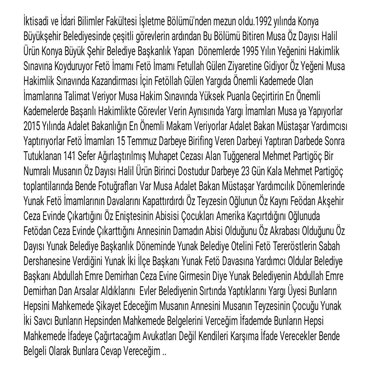 Eski Adalet Bakan Müsteşar Yardımcısı Şimdiki Savunma Bakan Yardımcısı Gerçek Yakınları Musa Hebet Annesi Konya Fetö Bayanların Toplantılarına Çok Katıldı Musa Heybet Darbede Sonra Konya Da Çok Fetö Tereröst İmamların Davalarını Kapattırdı Savcılara Mahkemelere Baskı Yaparak