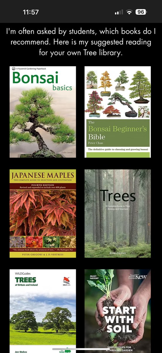 BonsaiEscapes's tweet photo. Students have asked me to compile a shortlist of vital reading as they start their #bonsai journey. Here they are: https://t.co/86Jq8gF6kz   #trees #treebiology #maples #soil #japanesegardens #rhs #bbcchelsea https://t.co/ydxRpQtolJ