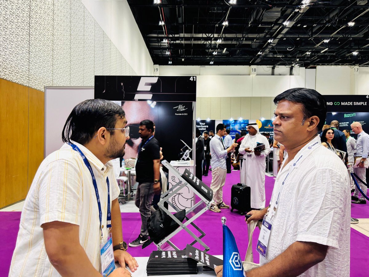 Hodl_TAN's tweet photo. We thought everyone would come to hear about our tech:

🛠 EVM-compatible Layer-1 chain
🛡️ Inflation Protection Model
⚡ The BPoS consensus

But the best part of @TheCryptoExpo Dubai?

Not the tech. The talks.

The best convos didn’t start with pitch decks. They were the random ones. The chaotic ones. The ones that started with: “Wait, I think I’ve seen your project on Twitter.”

We’re wrapping up soon.

If you’re still around, come by.

Let’s trade stories, not sales pitches.