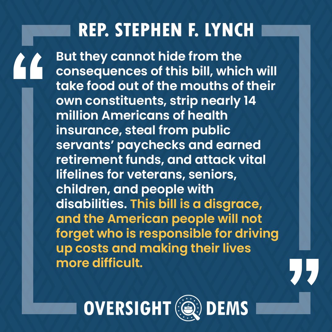 Oversight Committee Democrats (@oversightdems) on Twitter photo Today, House Republicans did not hesitate to throw their own constituents under the bus in service of their tax scam to steal from the poorest to give to the richest.
Read <a href="/RepStephenLynch/">Rep. Stephen F. Lynch</a>’s full statement on the vote on the GOP Tax Scam: Today, House Republicans did not hesitate to throw their own constituents under the bus in service of their tax scam to steal from the poorest to give to the richest.
Read <a href="/RepStephenLynch/">Rep. Stephen F. Lynch</a>’s full statement on the vote on the GOP Tax Scam: