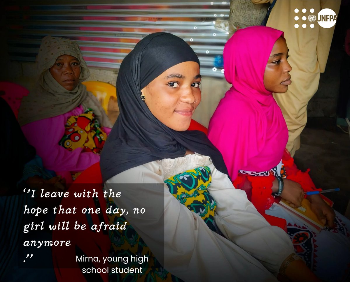 “I'm reassured to see that they are concerned about us and mobilizing for us.” 

16-year-old Mirna, expresses her hope to see young people thriving in an environment free from #GenderBasedViolence during an awareness campaign by <a href="/UNFPA/">UNFPA</a> &amp; Ministry of Gender in Hadda, Anjouan.