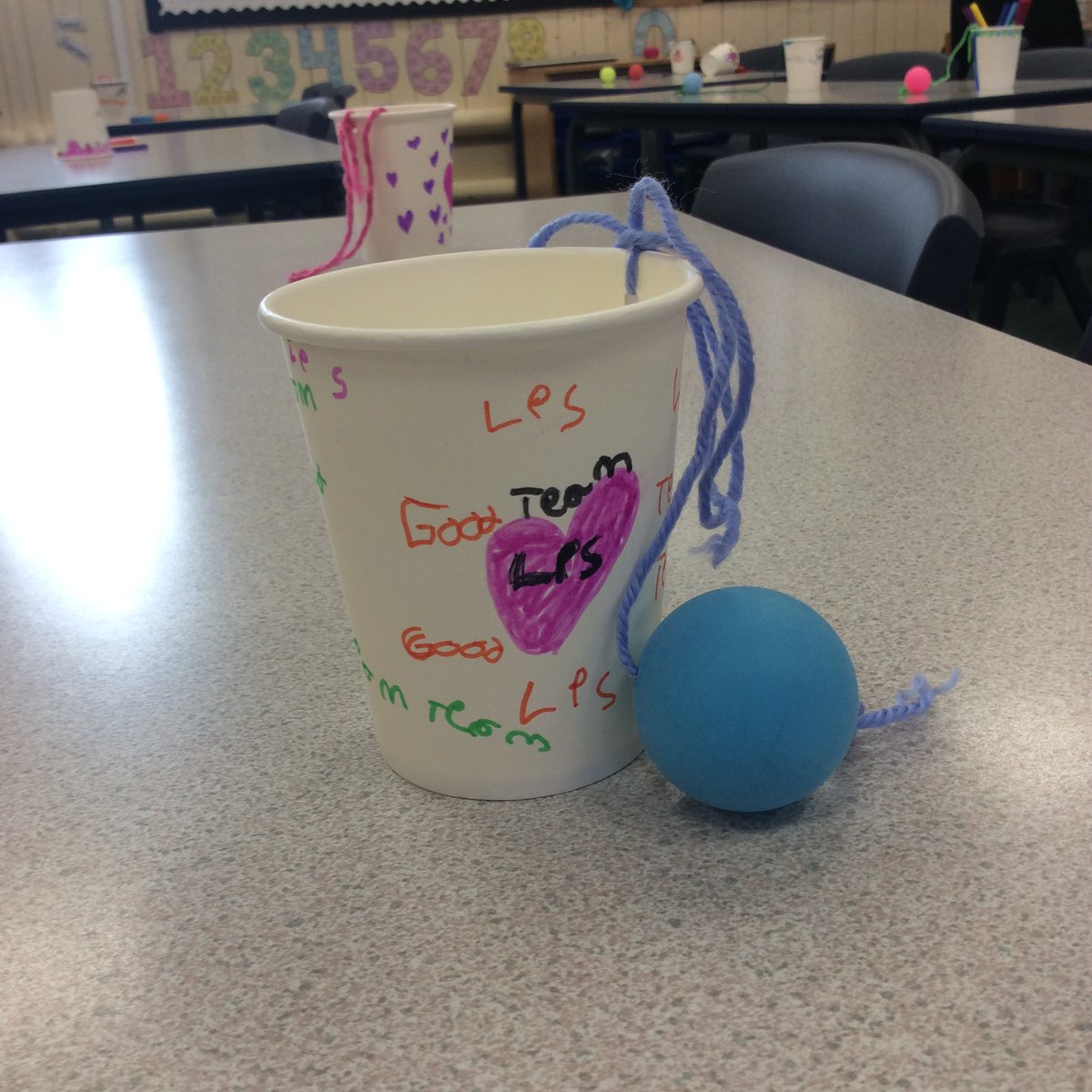 LilycroftSch's tweet photo. We made our own 'cup and ball' game. #VictorianClassroom #VictorianWorkshop #HistoryLearning https://t.co/1XOiU5fw6I
