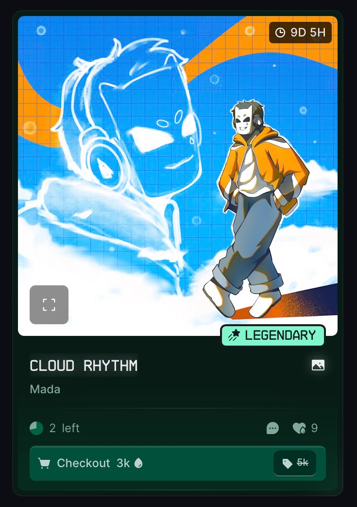 🔹gm🔸

CLOUD RHYTHM now only 2 copies left!
Get yours and lets dance with me and <a href="/drip_haus/">DRiP 💧</a> intern💃