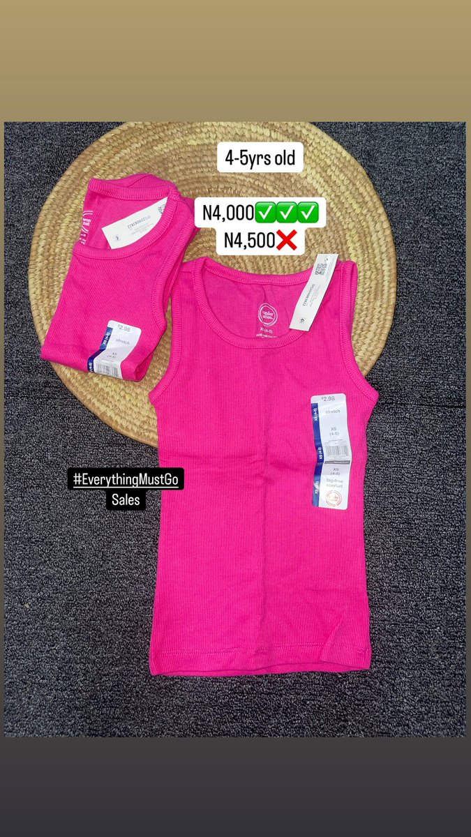 TinyTotes1's tweet image. #EverythingMustGo Sales
Cute Outfits for girls
Age 4-5years old
Offer valid while stock lasts
To order, kindly send a DM/whatsapp 08106445030
#sales #everythingmustgo #cuteclothesforkids #shoesforkids #clothesforkids #girlsclothes #babyshop #tinytotes #tanktopsforgirls…