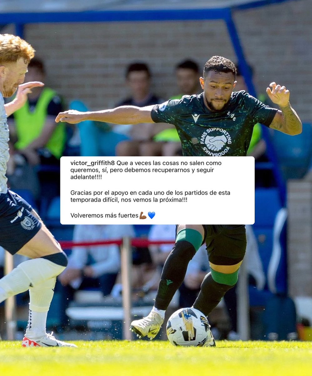 ¡VOLVERÁS MÁS FUERTE! 

El mensaje de Víctor Griffith tras su temporada con el St. Johnstone en Escocia. 

¿Lo veremos en Copa Oro? 

#Somoslasele 🇵🇦💯