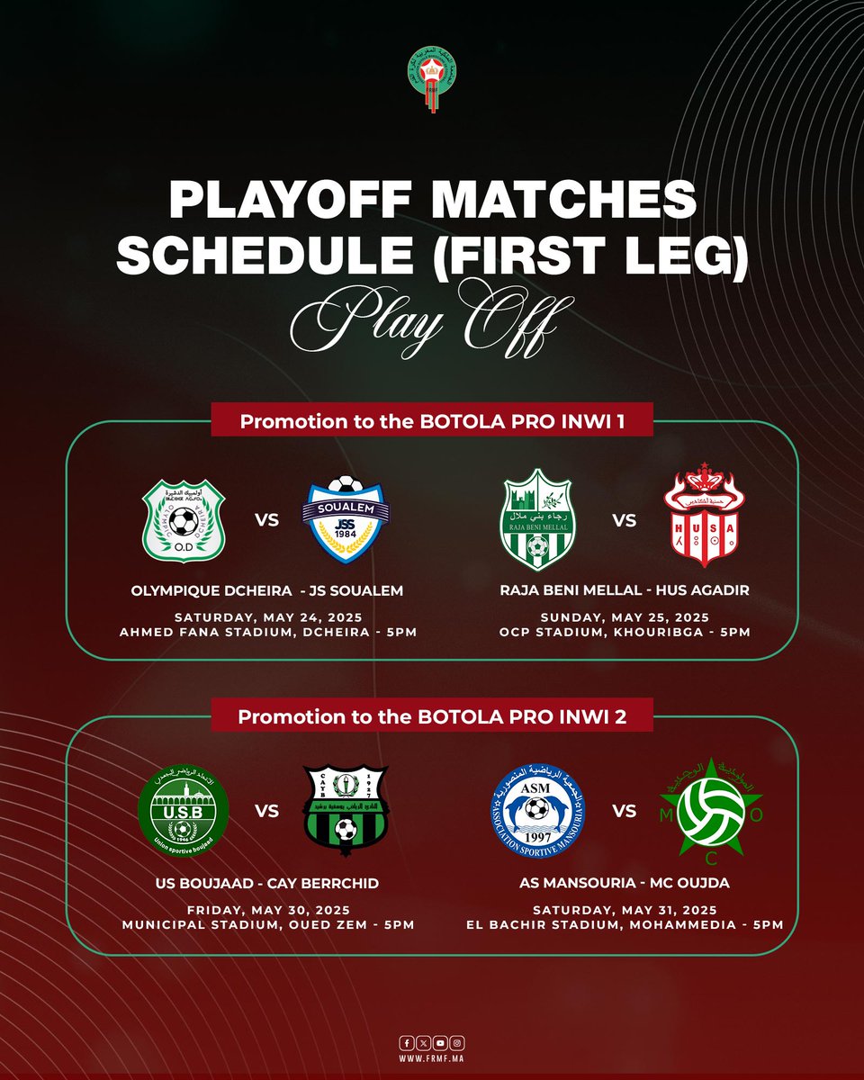 برنامج مباريات السد — مرحلة الذهاب

Playoff matches schedule — First leg