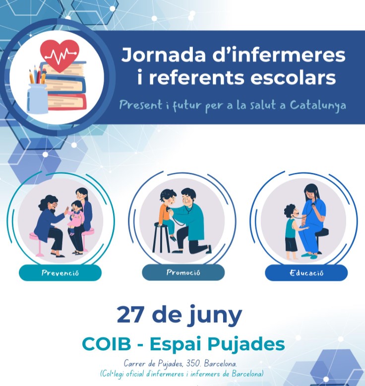Col·legi d'Infermeres i Infermers de BCN (COIB) (@coibarcelona) on Twitter photo Tot a punt per a la Jornada d’Infermeres i Referents Escolars 2025!
📅 El 27 de juny, el #COIB acollirà aquest esdeveniment clau per a professionals de la salut i l’educació que treballen en la promoció i prevenció de la salut a les escoles.
Organitza <a href="/ACISEinfermeria/">ACISE infermeria</a> amb el Tot a punt per a la Jornada d’Infermeres i Referents Escolars 2025!
📅 El 27 de juny, el #COIB acollirà aquest esdeveniment clau per a professionals de la salut i l’educació que treballen en la promoció i prevenció de la salut a les escoles.
Organitza <a href="/ACISEinfermeria/">ACISE infermeria</a> amb el