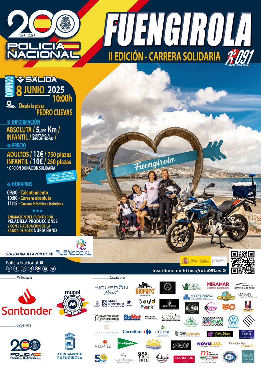 🙌Este domingo ha llegado el momento...

...de demostrar que en #Fuengirola todos nos unimos por el deporte solidario🏃💙

¡Tienes una cita con la #Ruta091! 

No te olvides⬇️
⌚️10:00 h
📍Plaza Pedro Cuevas 
👟5,091 km

<a href="/santander_es/">Santander España</a>
@SantanderExp
<a href="/polimupol/">Mupol</a>