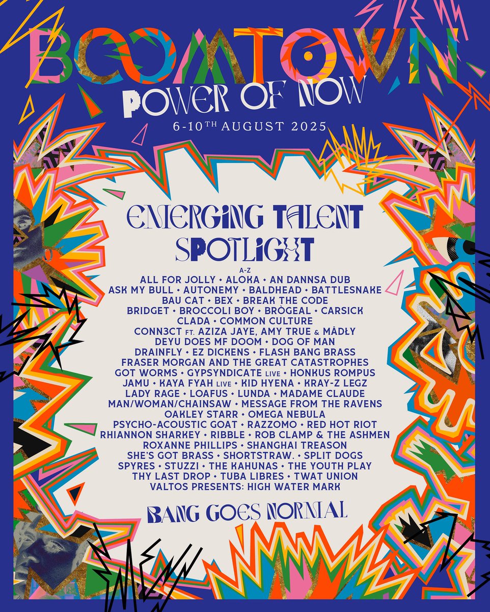 We’re all about championing fresh talent - over 1,200 artists applied to play this year through our band applications, and some real gems made it through.

Hit up our playlist via the link in our bio and discover your next fave! 🎶

#Boomtown #BangGoesNormal #PowerOfNow