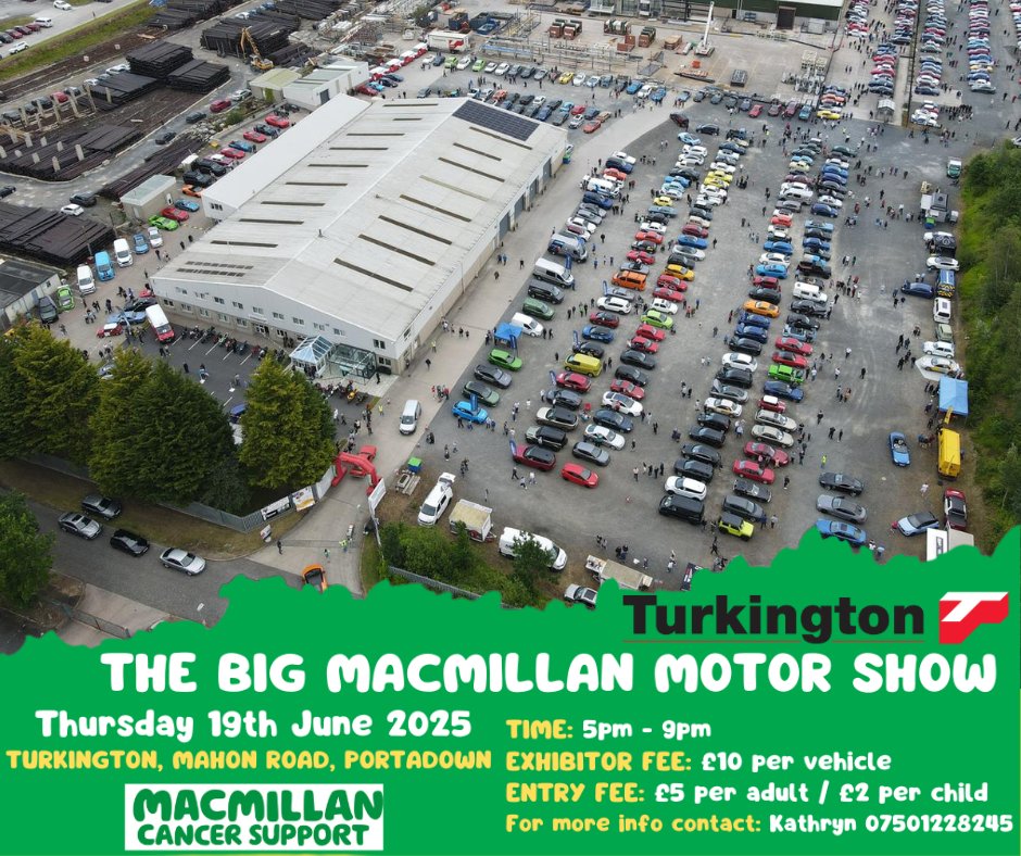 Do you own a stunning vehicle that leaves others in awe? Bring it to The BIG Macmillan Motor Show! 🚗 

Do you love gazing at cars you can’t afford?? Do you like spending a few hours in the presence of like-minded folk?? Come along to The BIG Macmillan Motor Show!! 🚗