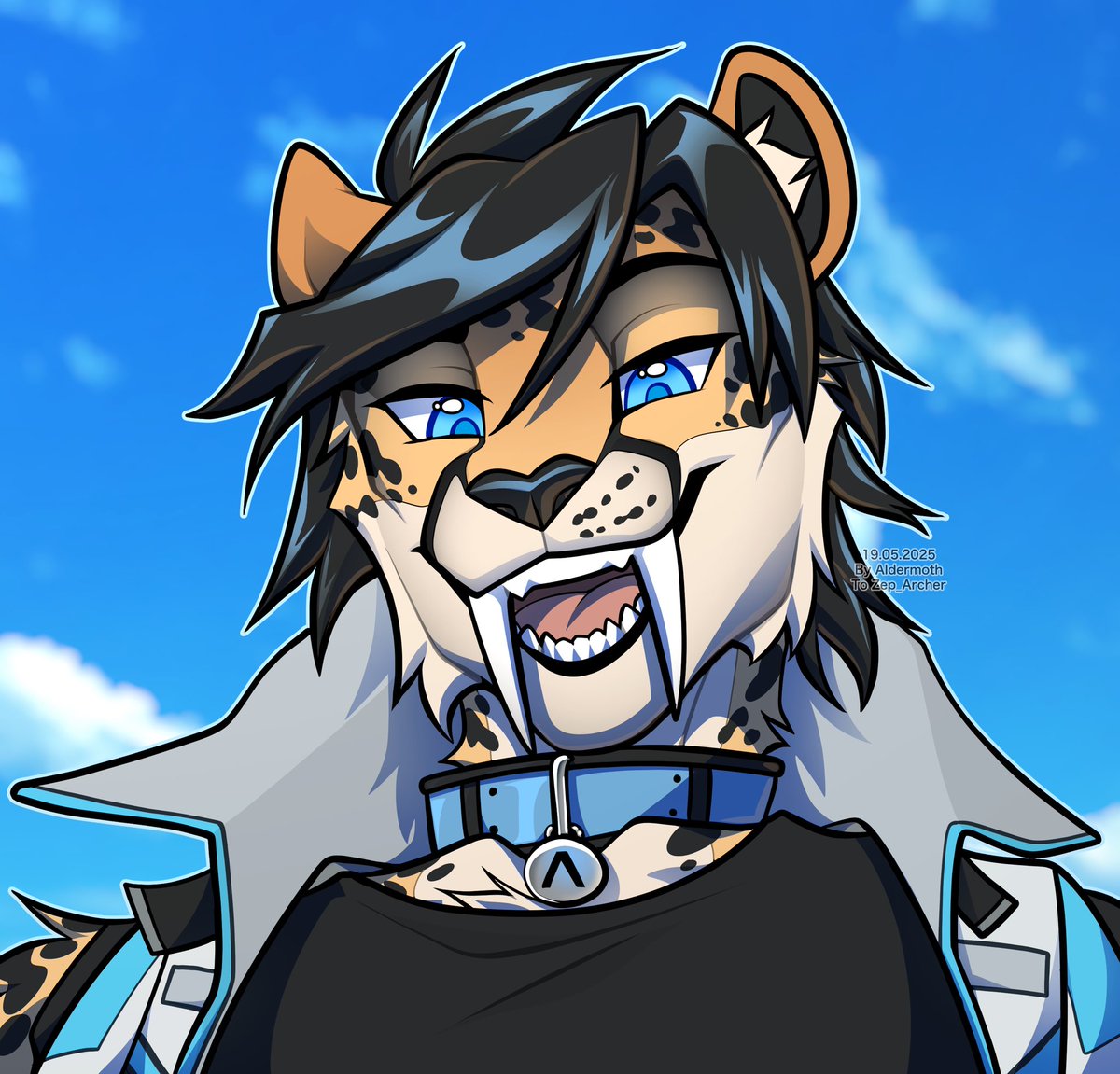 A chee with saberteeth looks at you, wyd? 

Art by <a href="/aldermoth/">✨Alder✨</a>
