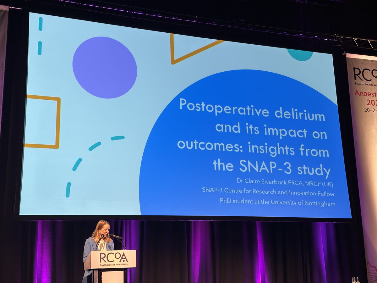 RCoA Centre for Research & Improvement (@rcoa_cri) on Twitter photo The #SNAP3 audit gives insight into frailty & delirium in older surgical patients.
At #Anaesthesia2025 <a href="/cswarbrick1/">Claire Swarbrick</a> highlights higher frailty = higher delirium risk. The solution? Routine frailty screening on patients over 60 before surgery.
A small step with big impact! The #SNAP3 audit gives insight into frailty & delirium in older surgical patients.
At #Anaesthesia2025 <a href="/cswarbrick1/">Claire Swarbrick</a> highlights higher frailty = higher delirium risk. The solution? Routine frailty screening on patients over 60 before surgery.
A small step with big impact!