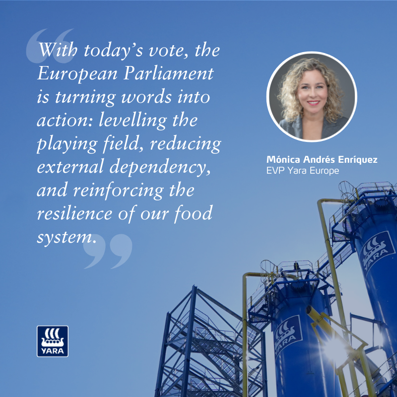 A strong European fertilizer industry is the backbone of a competitive &amp; resilient Europe.

Today, the <a href="/Europarl_EN/">European Parliament</a> confirmed its commitment to this strategic priority.

A swift introduction of tariffs on 🇷🇺 &amp; 🇧🇾 fertilizers is vital for the future of our sector &amp; food system.