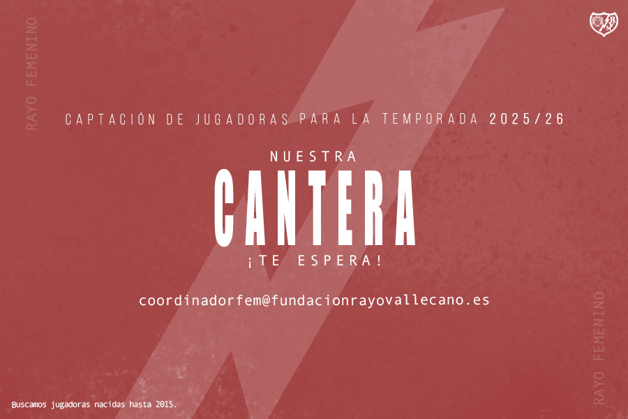 ‼️ Siguen abiertas las inscripciones para la incorporación de jugadoras a nuestra cantera de cara a la Temporada 2025/26 ⚡️

ℹ️ Más información en 👉 bit.ly/3FF4WHW