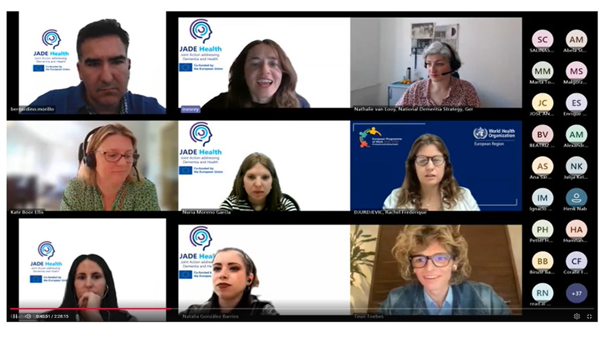🧠 78 participants joined our #JADEHealth workshop on communication in dementia-related projects!

We explored:
📌 Person-centred care
📌 Reducing stigma
📌 Co-creation &amp; inclusion
📌 EU-funded project synergies

Recording &amp; PPT's 
jadementia.eu/news/eventdeta…
#EU4Health