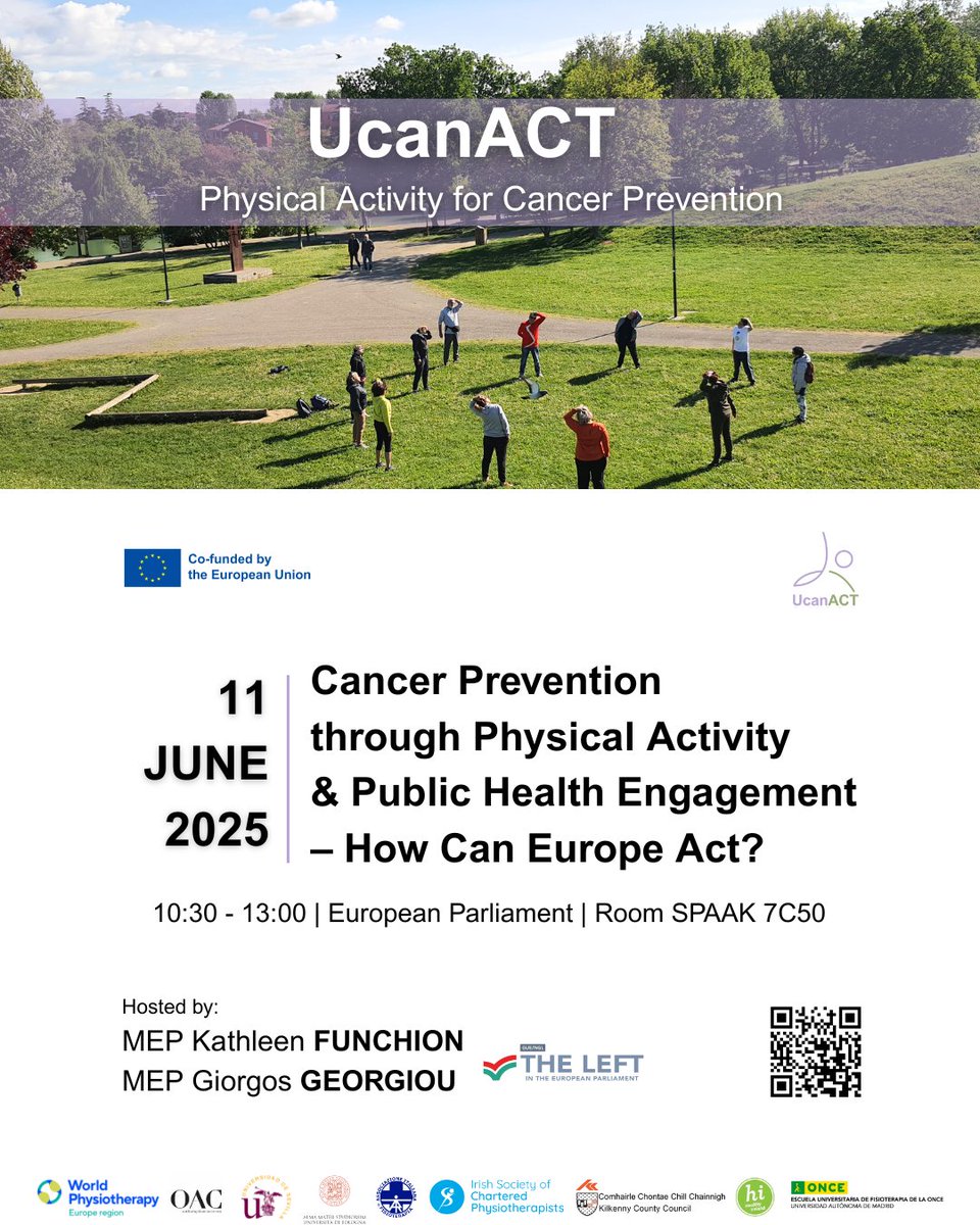 Today is the first day of <a href="/EU_EWAC/">European Week Against Cancer</a> and the LAST CHANCE to register to our Cancer Prevention &amp; Physical Activity event at the <a href="/Europarl_EN/">European Parliament</a> ➡️ 11 June!

💻Visit our website and register now:
ucanact.org

#EuropeanWeekAgainstCancer