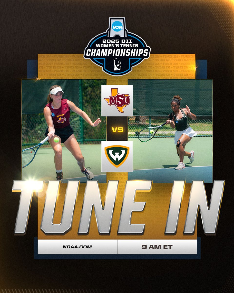 NCAA Division II (@ncaadii) on Twitter photo Who’s punching their ticket to the semis? #D2WTEN
It's WIN or go home today at Sanlando Park
🎾 #3 <a href="/MSUMustangs/">MSU Mustangs</a> vs #11 <a href="/waynestwarriors/">WSU Athletics</a>
⏰ 9:00am ET
📊 b.link/0522D2WTEN3
#MakeItYours | on.ncaa.com/25d2wten Who’s punching their ticket to the semis? #D2WTEN
It's WIN or go home today at Sanlando Park
🎾 #3 <a href="/MSUMustangs/">MSU Mustangs</a> vs #11 <a href="/waynestwarriors/">WSU Athletics</a>
⏰ 9:00am ET
📊 b.link/0522D2WTEN3
#MakeItYours | on.ncaa.com/25d2wten