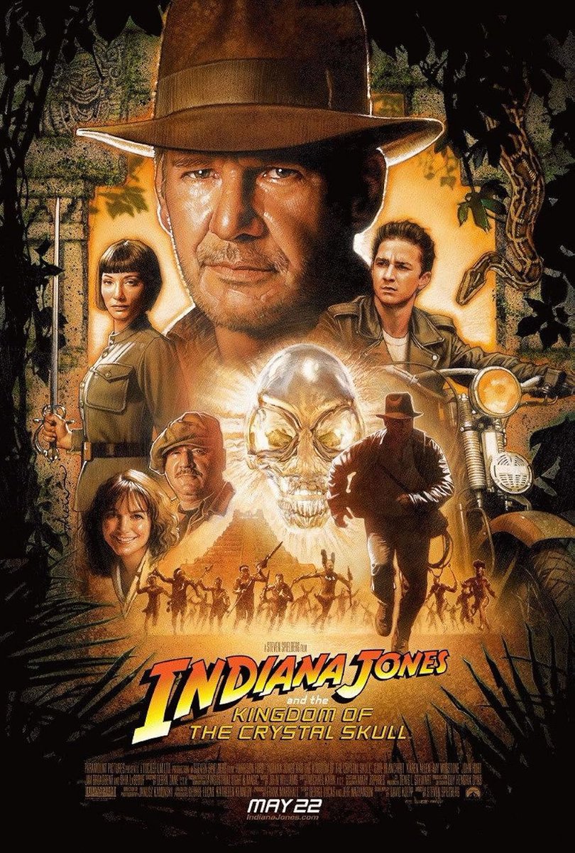 Happy 17th anniversary to Indiana Jones and the Kingdom of the Crystal Skull #indianajones