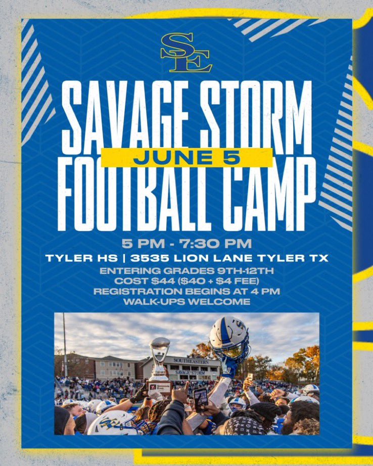 Two weeks away! savagestormfootballcamps.com
