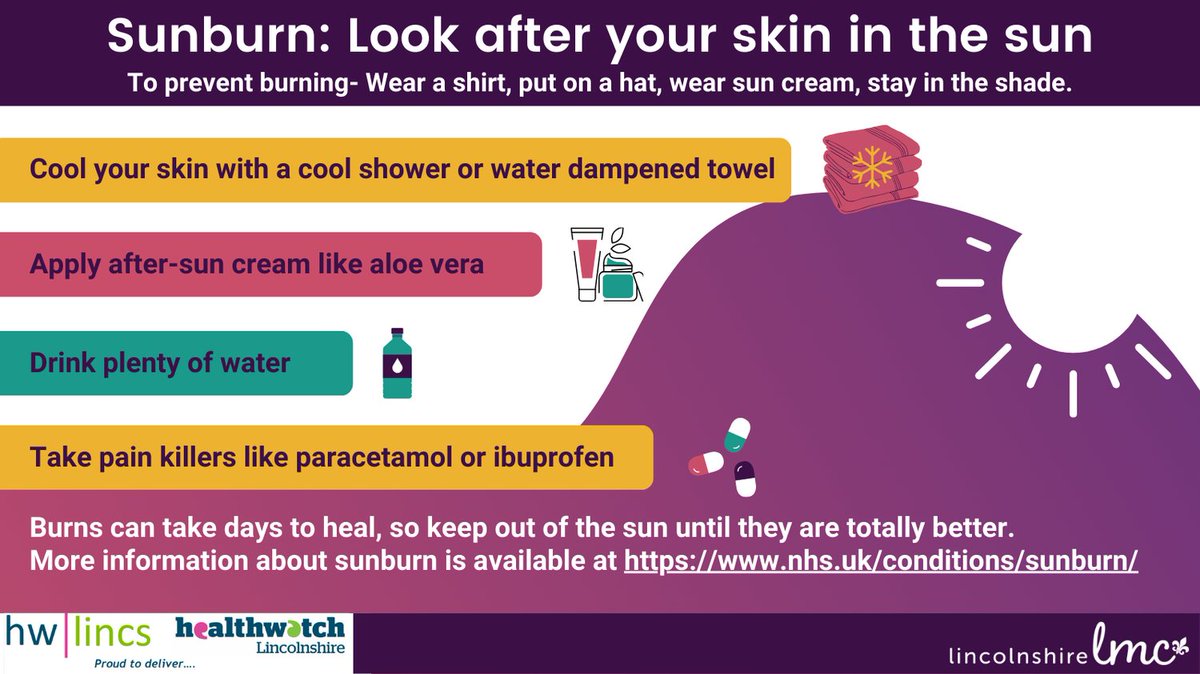 Make use of the Lincolnshire LMC Summer Infographics to help patients self-manage common summer related ailments such as insect bites, hay fever, and sunburn.
To download visit: lincslmc.co.uk/infographics/

#LincsLMCInfographics