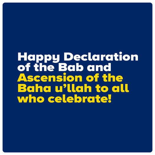 MedStar Health (@medstarhealth) on Twitter photo Wishing to those who celebrate this month a happy Declaration of the Báb and Ascension of the Bahá u’lláh! Wishing to those who celebrate this month a happy Declaration of the Báb and Ascension of the Bahá u’lláh!