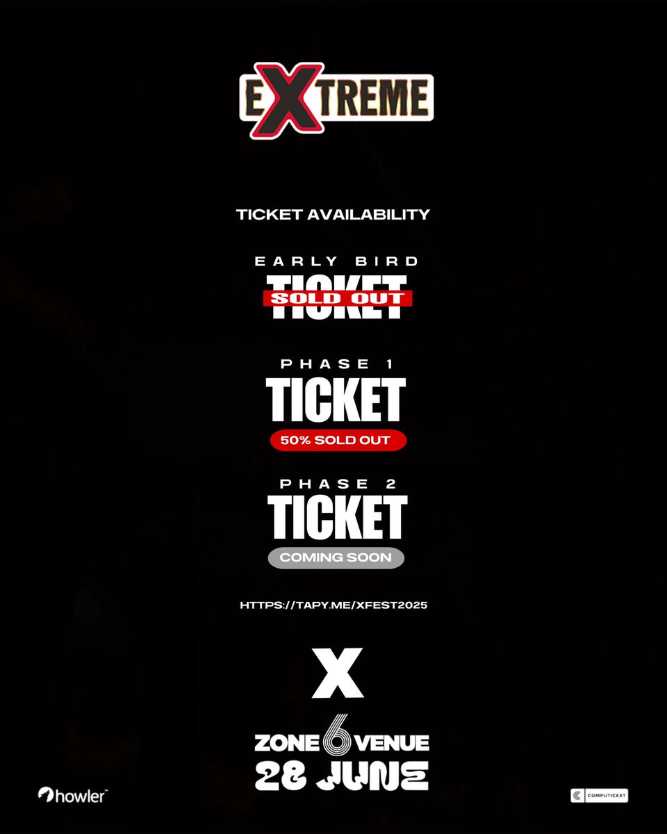 zanegulston's tweet photo. X’se! Early Bird Tickets SOLD OUT #XFestSA https://t.co/yrzyiQ0B6b
