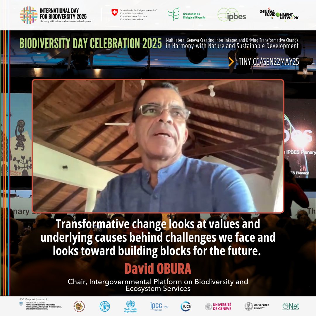 GENeva Environment Network (@genetwork) on Twitter photo <a href="/IPBES/">ipbes</a> <a href="/UNBiodiversity/">UN Biodiversity</a> <a href="/SchomakerAstrid/">Astrid Schomaker</a> Highlighting links bet. nature, climate & people, <a href="/IPBES/">ipbes</a> Chair David Obura stresses that the 13 assessments, esp. the latest two, offer critical insights for MEAs, govts & communities alike. "Action by all & for all" is essential to drive transformative change. #BiodiversityDay <a href="/IPBES/">ipbes</a> <a href="/UNBiodiversity/">UN Biodiversity</a> <a href="/SchomakerAstrid/">Astrid Schomaker</a> Highlighting links bet. nature, climate & people, <a href="/IPBES/">ipbes</a> Chair David Obura stresses that the 13 assessments, esp. the latest two, offer critical insights for MEAs, govts & communities alike. "Action by all & for all" is essential to drive transformative change. #BiodiversityDay