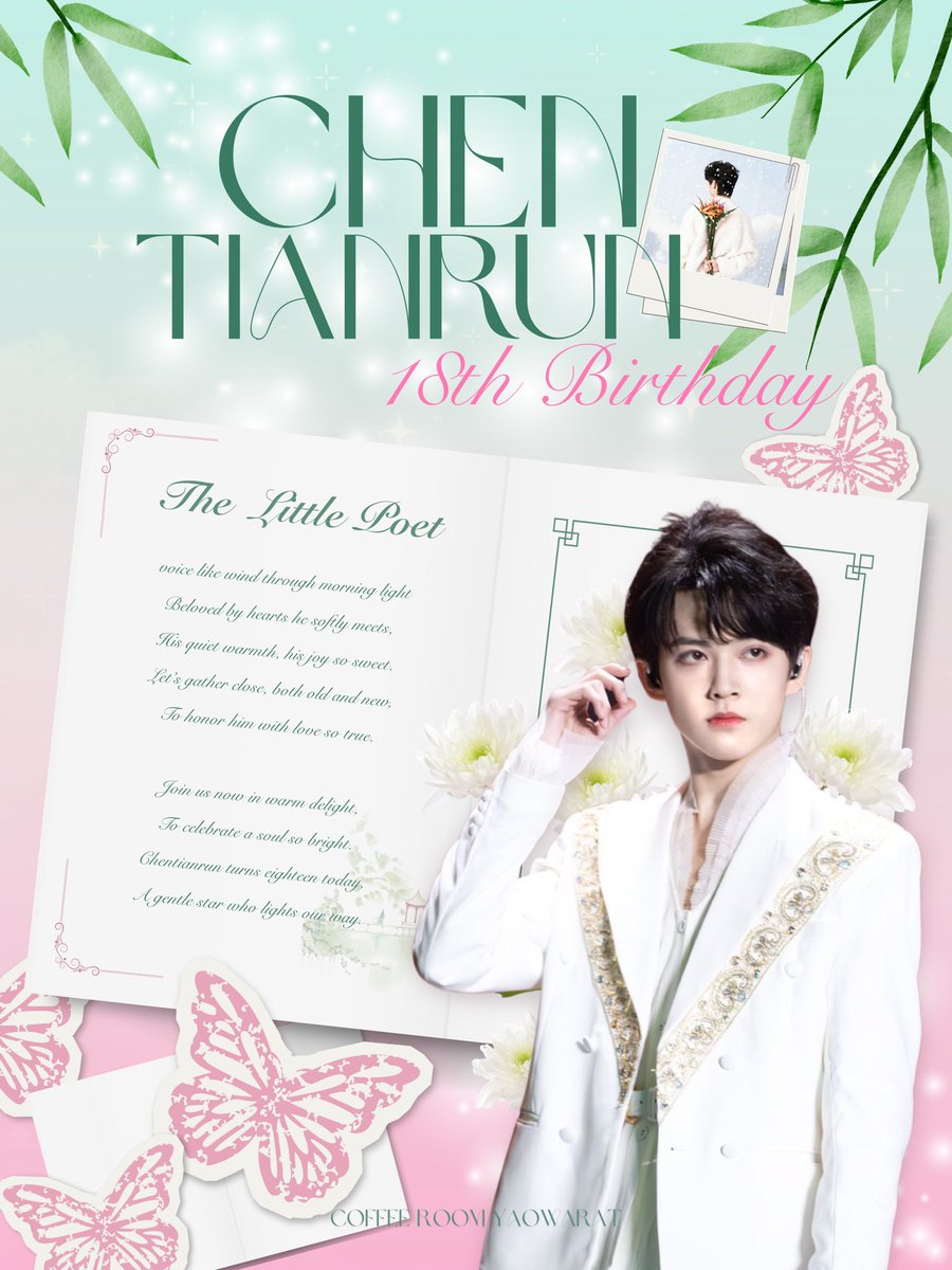 ctrain_th's tweet photo. 2 Day left for  #TianRain18thshines
  🌧️🎂

Official poster for celebration ~

🗓️ : 24-25/05/2025
🕰️ : 10.00 am - 18.00 pm
💫 : CoffeeRoom yaowarat
🚇 : mrt สามยอด ทางออก 3 (ต่อรถ)

#陈天润 #chentianrun #เฉินเทียนรุ่น #TF_ING

🎋 ลงทะเบียนได้ที่
       : https://t.co/M8pDG6qYrG… https://t.co/N4QdcLNl78
